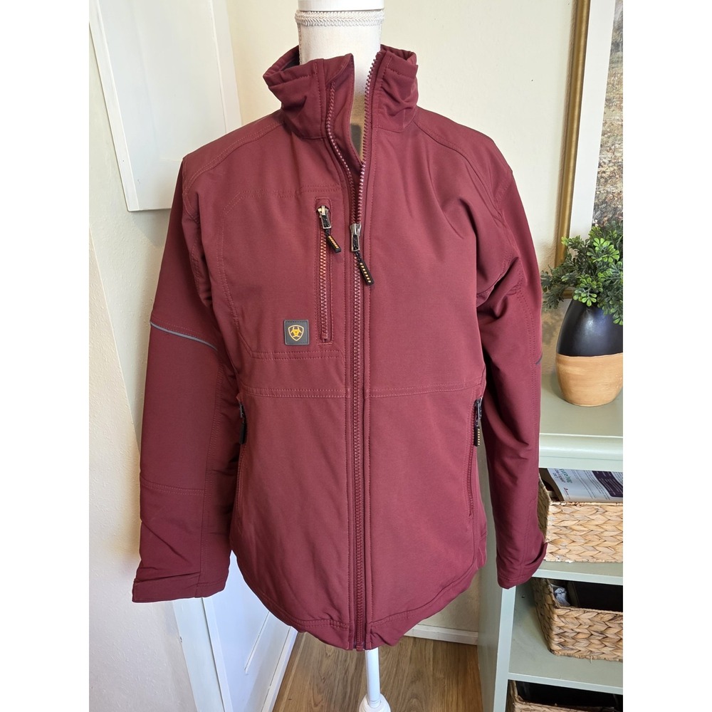 Ariat Rebar Jacket Womens Small Red Dri-Tek DuraStretch Insulated Quilted Lined